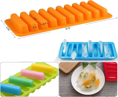 10 Cavity Long Stick Silicone Candy Chocolate Molds For Chocolate Gummy Candy Caramel Set Of 4...