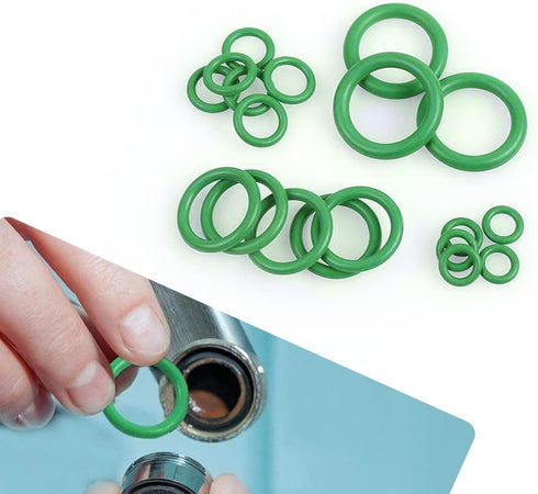270 PCS Automotive O-Ring Gasket Assortment Kit, High Temperature Resistant Rubber Air Conditioning Compressor Port Ring, Multi-Functional Car Rep...