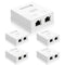 VCELINK RJ45 Surface Mount Box Shielded 2-Port, Compatible with UTP Cat6/Cat5e/Cat5 Stranded or Solid Network Cables, 5-Pack, White...