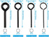 1set Annular Allen Wrench Set Standard Dogging Key with Full Loop, Allen Wrench Door Key for Push Bar Panic Exit Devices (1pc 5/64 1pc 1/8 1pc 5/3...