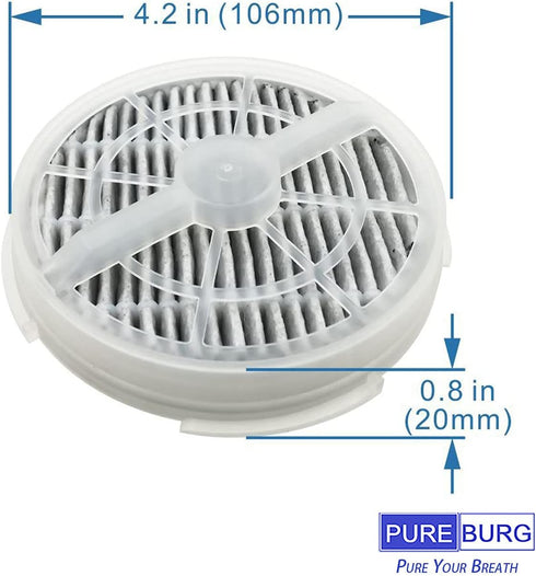 PUREBURG GL-2103 Replacement Filter Compatible with RIGOGLIOSO JINPUS MELEDEN Houzetek WSTA DHS COSTWAY & SY900S Air Purifiers,2-Pack HEPA Activat...