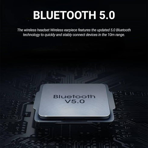 Yunseity Bluetooth Headset, Handsfree Headset with Noise Canceling Mic, Bluetooth Earpiece Business Earphone for Driving Business Trucker Office...