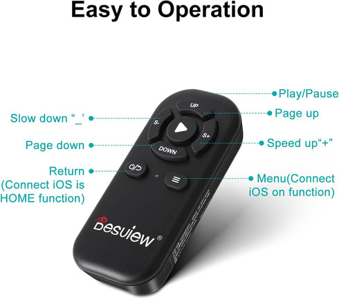 Bluetooth Remote Control for Teleprompter?Compatible ONLY with Desview Teleprompters?Battery Not Included?...