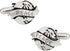 Globe Silver World Peace Cufflinks with Travel Presentation Gift Box...