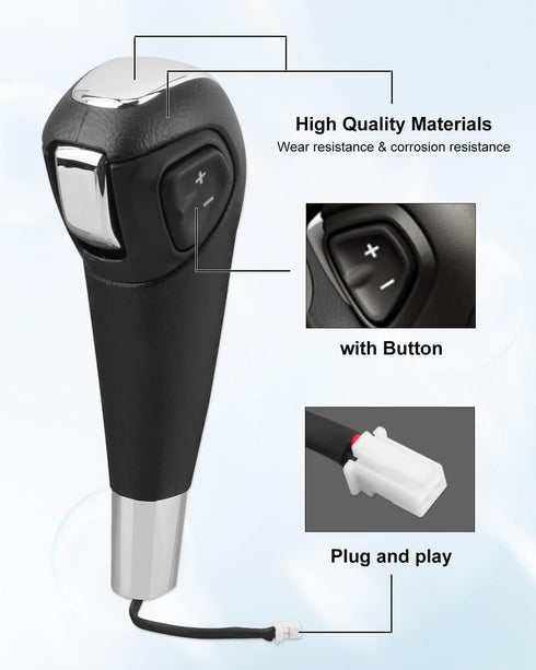 Gear Shift Knob Automatic Transmission Handle Shift with Button Fit for Chevrolet Trax Frosted 2013-2017 Fit for Chevrolet Sonic 2012 2013-2017 Ch...