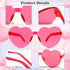 Heart Sunglasses, 2 Pack Hot Pink Heart Sunglasses for Women, Trendy Rimless Heart Shaped Sunglasses, Fun Heart Sunglasses for Party Favor...