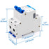 Baomain Low-Voltage Mini Circuit Breaker NXB-63(DZ47-63) C63 63A 2 Pole 400V DIN Rail Mount White...