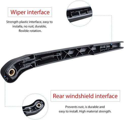 Replacement for BMW X3 F25 2011-2017, Rear Windshield Wiper Arm Blade Set - OTUAYAUTO Factory OEM Style...