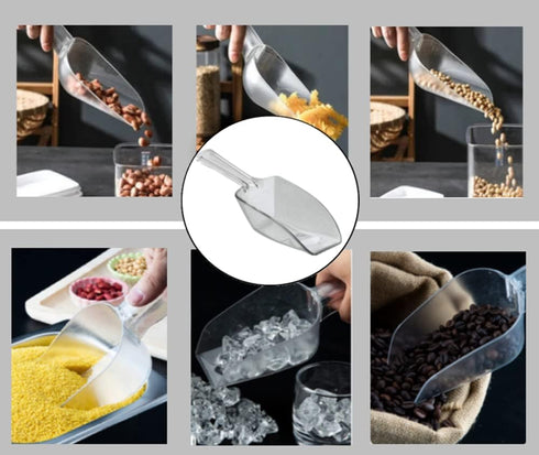 20 Pack of Set Plastic Buffet Serving Tongs Mini Serving Utensil Tongs Appetizers Tongs and Plastic Kitchen Scoops Clear Ice Scoop Buffet Scoop fo...