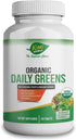 Organic Daily Greens with Organic Fruits & Organic Veggies - USDA Certified, Non-GMO, Vegan, Tablets. Superfoods On-The-Go. Immune Health, Antioxi...