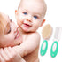 Baby Hair Brush and Comb Set for Newborns & Toddlers | Natural Soft Goat Bristles | Ideal for Cradle Cap | Perfect Baby Registry Gift (Green)...