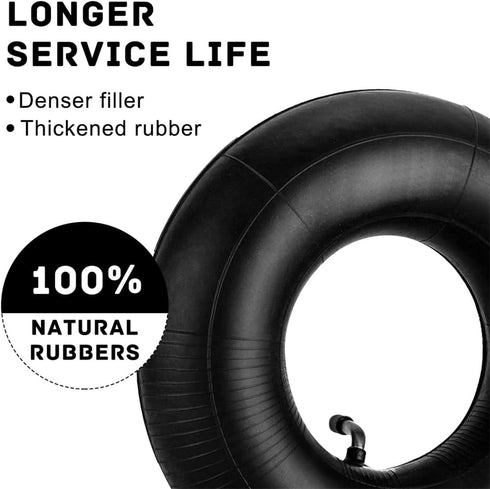 4.10/3.50-4" Inner Tube Tire with TR-87 Bent Valve Stem Replacement Lawn Mower Tire Tubes Wheelbarrow Tires for Tractor Garden Carts Hand Trucks M...