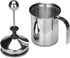 14-Ounce Stainless Steel Manual Milk Foamer, Hand Pump Coffee Milk Frothing Pitchers with Filter Screen For Cappuccino Coffee Latte Hot Chocolate...