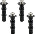 Toilet Seat Hinge Screw 2 Pack,Compatible with TOTO Toilet, Expanding Rubber Bolt Top Nuts Set for Top Mount Toilet Seat Tightening Kit Replacemen...