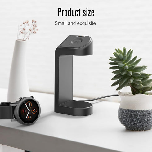 Ticwatch E3 Charger, Replacement Connection Charging Dock Compatible with Ticwatch E3 Stand Station Case Friendly with 5 Feet Cable Black...
