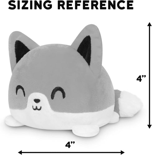 TeeTurtle - The Original Reversible Fox Plushie - Rainbow Tie-Dye - Cute Sensory Fidget Stuffed Animals That Show Your Mood...
