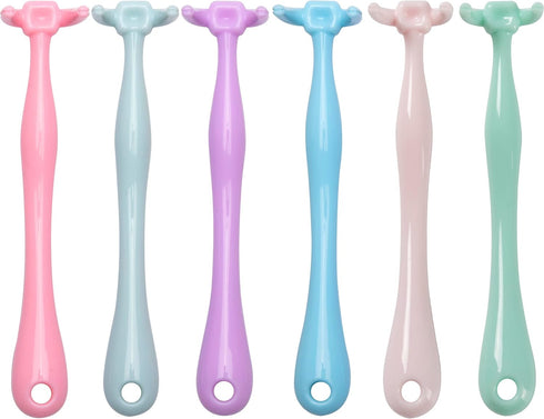 Design Colorful Floss Holder Reusable Dental Floss Handle Adults and Kids NO-Waste Floss Picksfloas Holder Flosser (PinkBlueGreenYellowPurpleLight...