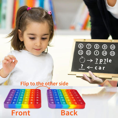 Fidget Games Learning Toys,Learn 26 Letters & 1-30 Numbers & Motifs 2 in 1 Children's Educational Toys, Stress Relief, Autism Sensory Toys (Pack o...