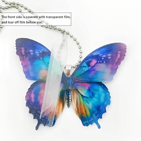 Butterfly Car Hanging Ornament, Tianhoudeger Butterfly Car Accessories Pendant for Rear View Mirror, Hanging Charm Home Decoration Keepsake Christ...