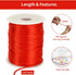 TONIFUL 2mm x 110 Yards Red Nylon Cord Satin String for Bracelet Jewelry Making Rattail Macrame Trim Cord Necklace Bulk Beading Thread Kumihimo Ch...