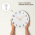 Plumeet 10'' Wooden Wall Clock Small Frameless Clocks with Silent Quartz Movement - Modern Style Village Wall Clocks Decorative Home Kitchen - Bat...
