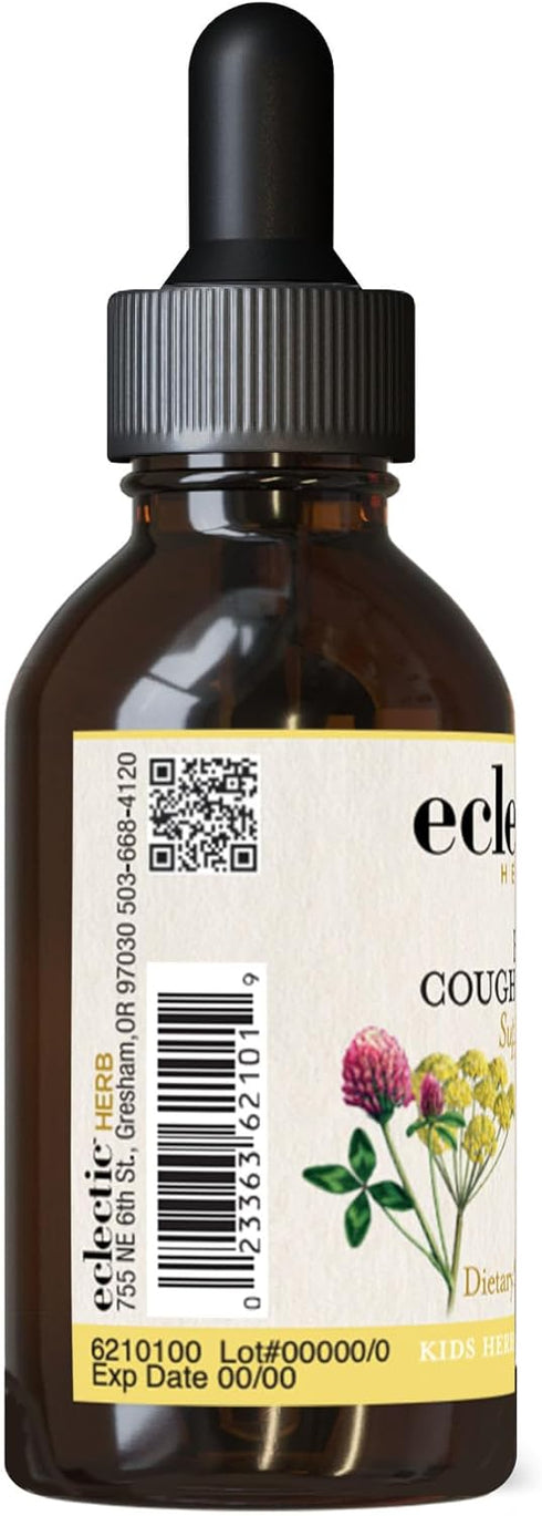 Eclectic Institute Kids, Herbal Cough Elixir, Black Cherry Flavored | Non-GMO, Gluten-Free | 1 fl oz (30 ml)...