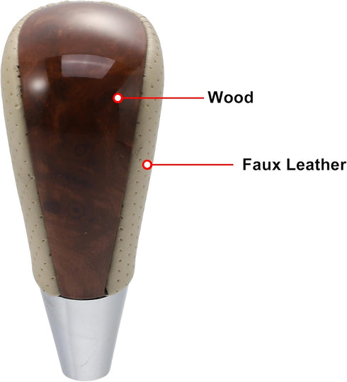 X AUTOHAUX Car Automatic Gear Stick Shift Knob for Toyota RAV4 Corolla Avalon Yaris 4Runner Sienna Camry Tacoma for Lexus ES GS SC RX LS Beige Bro...