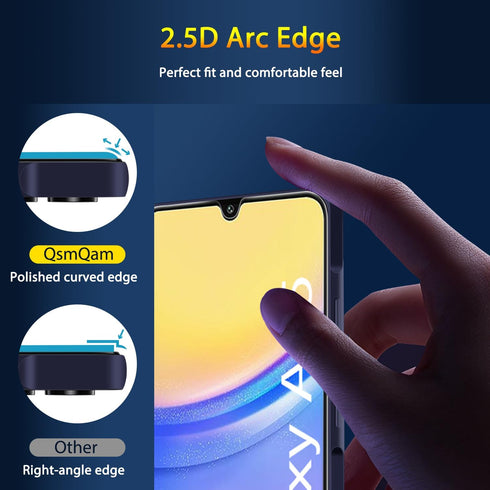 3 Pack Screen Protector for Samsung Galaxy A15 5G + 3 Pack Camera Lens Protector, Ultra HD Tempered Glass, 9H Hardness, Anti Scratch, Easy Install...