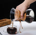 Pour Over Coffee Maker with Reusable Stainless Steel Drip Filter, Lead-Free Borosilicate Glass Coffee Carafe with Modern Wooden Collar for 1-2Cup,...