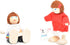 Wooden Doll House People of 7 Miniature Figures and 2 Pets, Dollhouse Dolls Family Set Accessories for Girls Toddler Kids Pretend Play and Imagina...