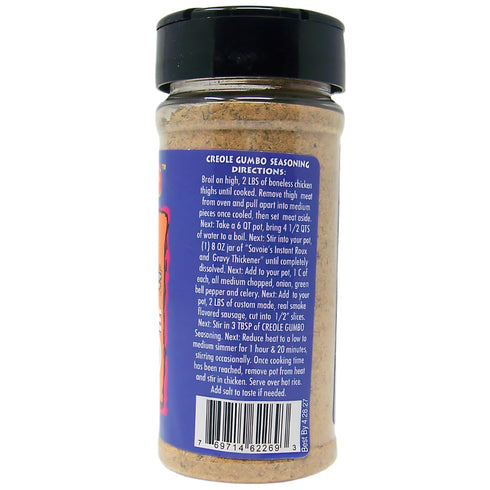 Andy Roo's Salt-Free No MSG Creole Gumbo Seasoning, 5 Ounce Shaker...