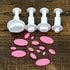 Cookie Cutters,Plunger Cutter Cake Decorating Supplies Fondant Molds,16 Pcs,Heart/Square/Oval/Circular/Star,White,Dadam...