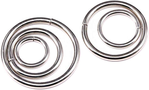50 Pcs Sliver Assorted Multi-Purpose Metal O Ring for Hardware Bags Ring Hand DIY Accessories - 13mm, 15mm, 20mm, 25mm, 32mm (O Ring)...