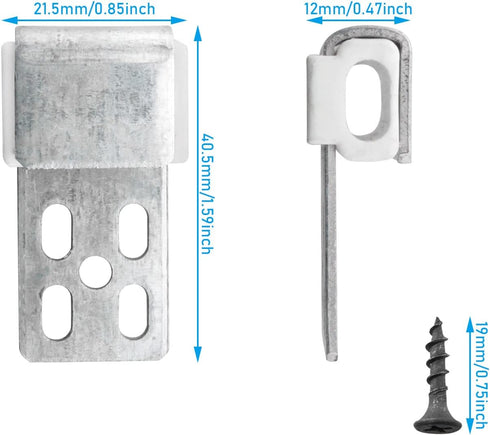 8pcs Couch Spring Repair Kit 5 Holes Fasteners Spring Buckle Spring Fixing Clip with 32pcs Mounting Screws for Sofa/Chair/Couch/Bed Spring Clips R...