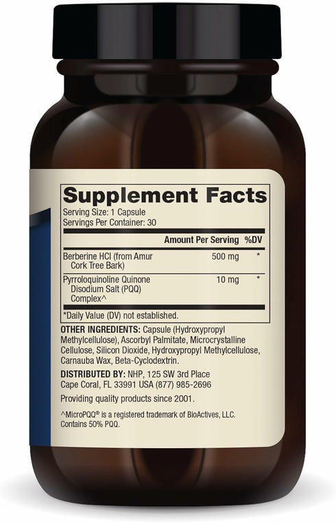 Dr. Mercola Berberine and MircoPQQ Advanced - Offers Metabolic, Mitochondrial, Brain & Immune Support - GMO-Free, Gluten-Free & Soy-Free - 30 Caps...