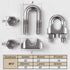 1/8 Inch M3 Wire Rope Cable Clip Clamp, 304 Stainless Steel, U Bolt Saddle Fastener, 22 Packs...