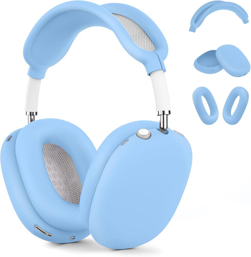 Silicone Case Cover for AirPods Max, Ear Pad Case Cover/Ear Cups Cover/Headband Cover for AirPods Max Headphones, Anti-Scratch Accessories Soft Si...