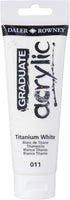 Daler Rowney Graduate Acrylic Paint, White, 120ml - Acrylic Painting Supplies for Artists and Students - Acrylic Paints for Panels, Canvas, Paper ...