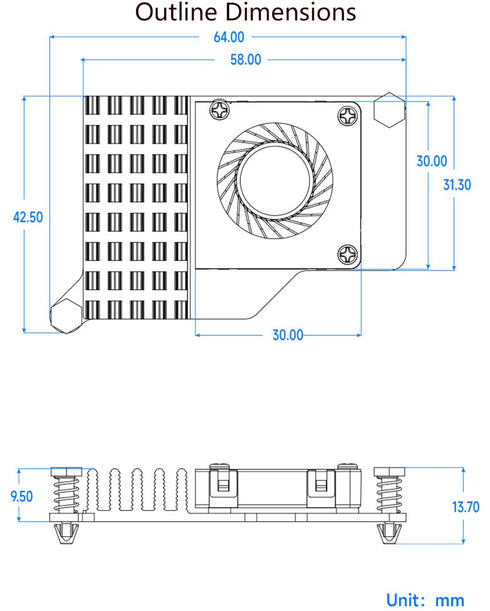 Active Cooler for Raspberry Pi 5, Active Cooling Fan Aluminium Heatsink with Thermal Pads for Raspberry Pi 5 4GB/8GB...