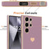 Teageo for Samsung Galaxy S24 Ultra 5G Case for Women Girl Cute Love-Heart Luxury Soft Back Cover Raised Full Camera Protection Bumper Silicone Sh...