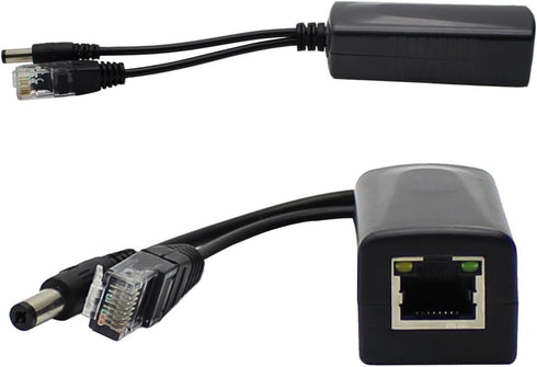 ANVISION 48V to 12V PoE Splitter Adapter IEEE 802.3af Compliant 10/100Mbps, for IP Camera AP Router Voip Phone, AV-PS12...