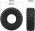 1.0 Crawler Tires w/Foam Beadlock Wheel Soft Tire for TRX4M SCX24 1/18 1/24 RC Crawler Truck, 52 * 19mm...