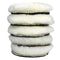 Gracefur 5 Pcs 5 Inch Lambs Wool Polishing Pads with Hook and Loop Back, Soft Sheepskin Buffing Pads for Vehicles, Boat, Furniture, Floors and So ...