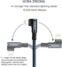 iPhone Charger Lightning Cord 3Pack 1FT 3FT 6FT Right Angle MFi Certified Cable Braided USB Charging Wire High Speed Black......