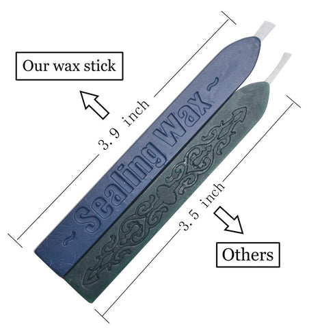 TELOSMA Navy Blue Sealing Wax Candle - Sealing Wax with Wick, Homemade Wax Seals for Wedding or Event Party Invitation,Thanks Giving Card, Christm...