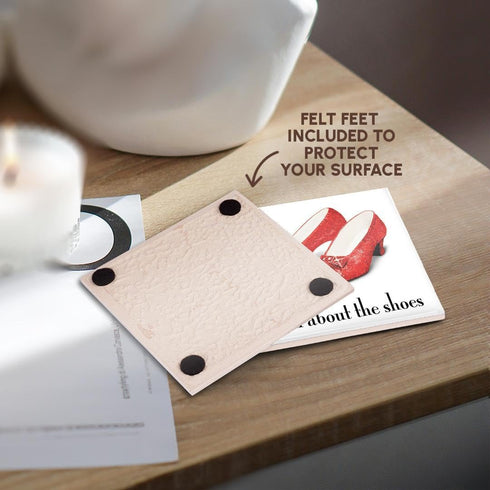 3dRose CST_108339_3 Its All About The Shoes Ceramic Tile Coasters, (Set of 4)...