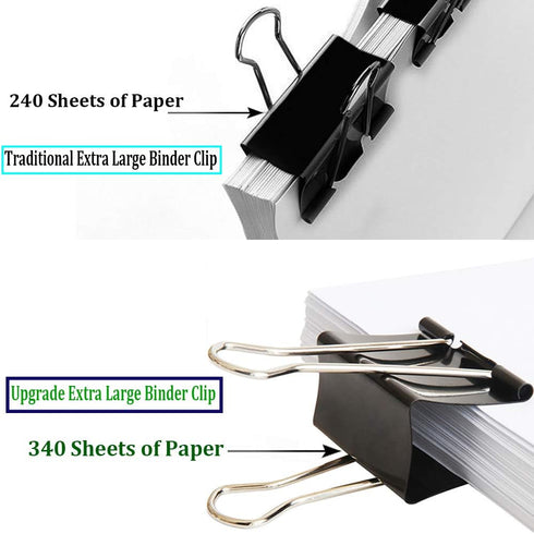 Extra Large Binder Clips 2.4 Inch Length for Office (8 Pcs)...