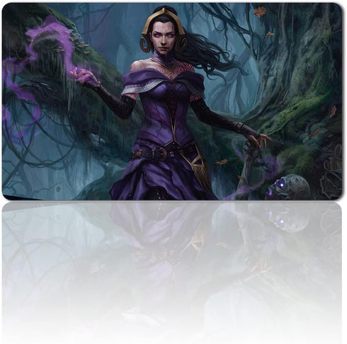 Liliana, Waker of The Dead - Board Game TCG Playmat Table Mats Size 23.6X13.8 inch Games Mousepad Compatible for TCG MTG Playmat Bag...