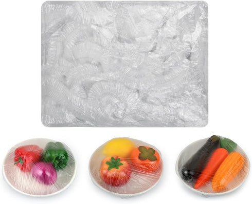 Plastic Bowl Covers Elastic Reusable 100 Pieces Food Covers for Bread Proofing 26 cm/10.23 in Elastic Food Storage Covers...