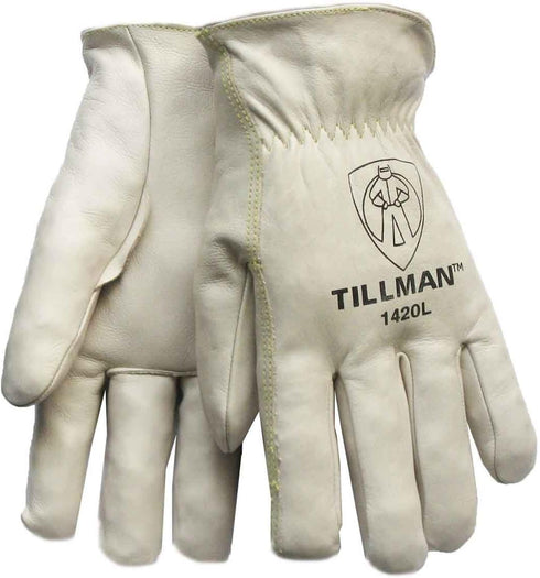 Tillman 1420L Top Grain Cowhide Drivers Gloves - L, Off-white...